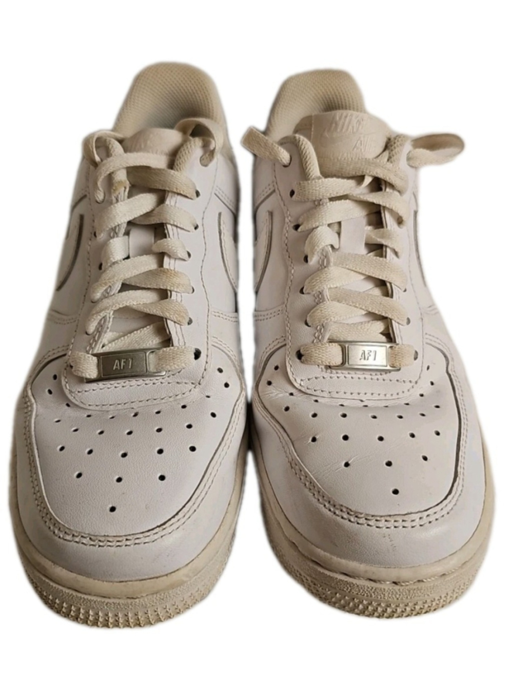 Nike Air Force 1 '07 Low Womens Size 7 Triple White Athletic Sneakers 315115-112